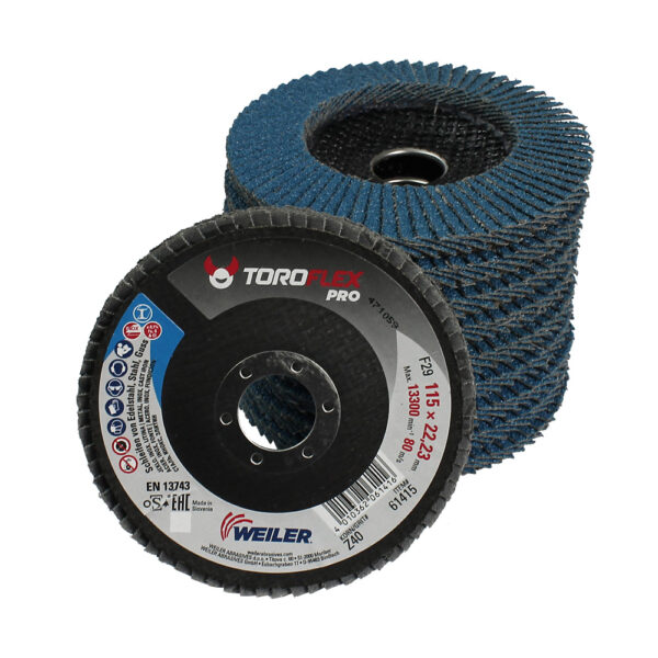 Flap Discs | 115 mm | zirconium corundum | 10 pcs. | in various grit sizes